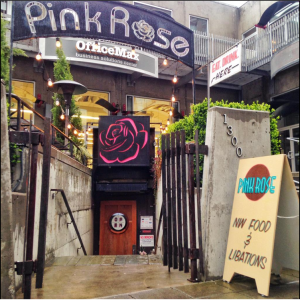 The Front of Pink Rose, looking down into the underground lair